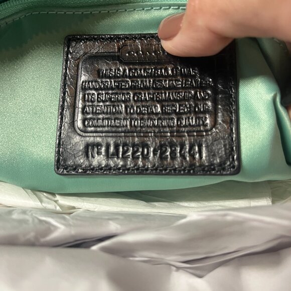 Coach poppy leather tote in black L1220-23441 - Picture 5 of 5